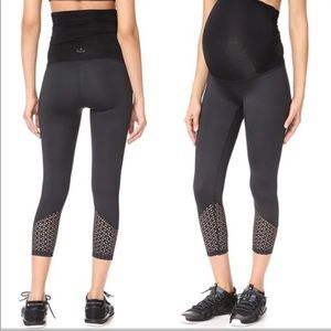 Beyond the Bump Laser Cut Black Capris